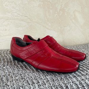 Paul Green red leather shoes